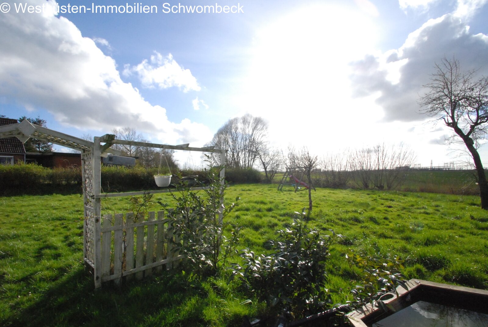 Blick auf Wiese bzw. Baugrundstück