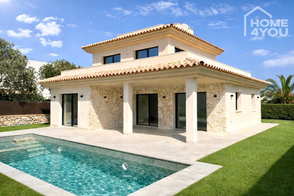Cala Llombards: Exklusive Neubauvilla in Cala Llombards mit 3 SZ, 3 Bädern, Pool, Meerblick, Klima & Fußbodenheizung 