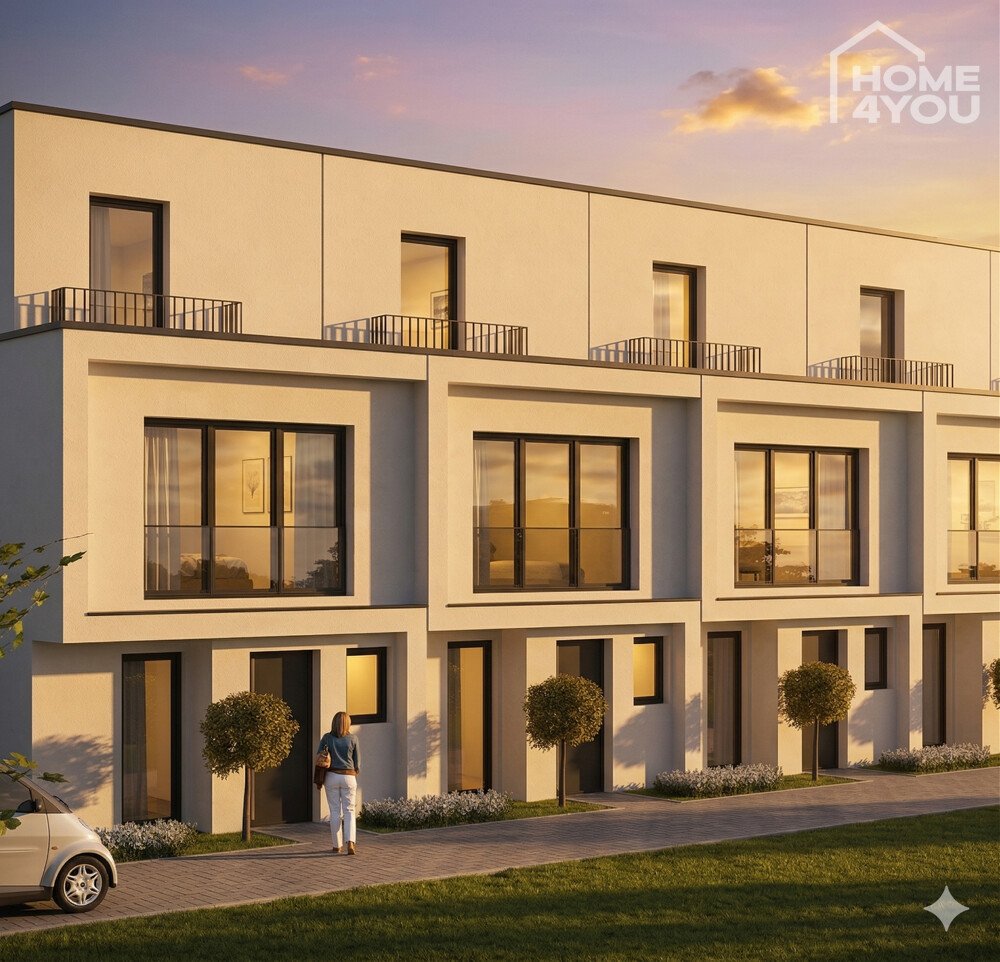 Monheim am Rhein / Baumberg: Attraktives Reihenhaus im Eschenpark mit 5 Zi., 128 qm, Keller, TG, Terrasse, Garten 