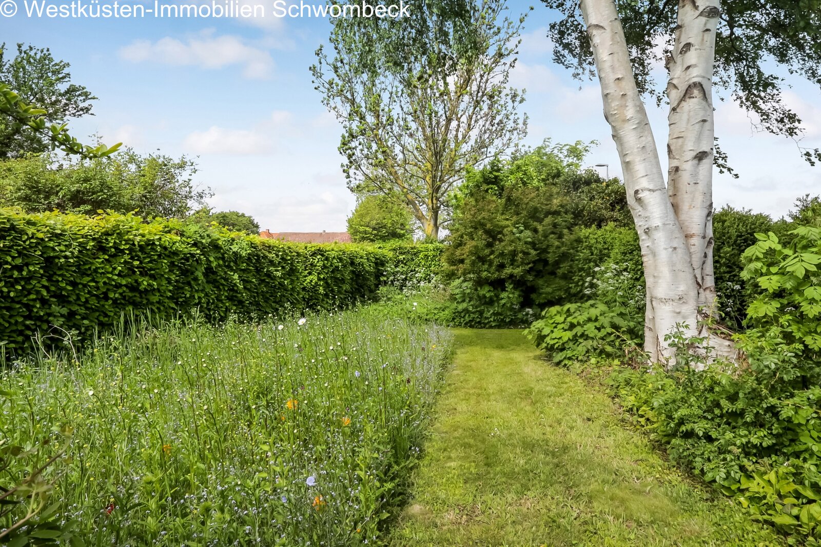 Naturnaher Garten mit strukturiertem Wegenetz und etabliertem Baumbestand Naturnaher Garten mit strukturiertem Wegenetz und etabliertem Baumbestand
