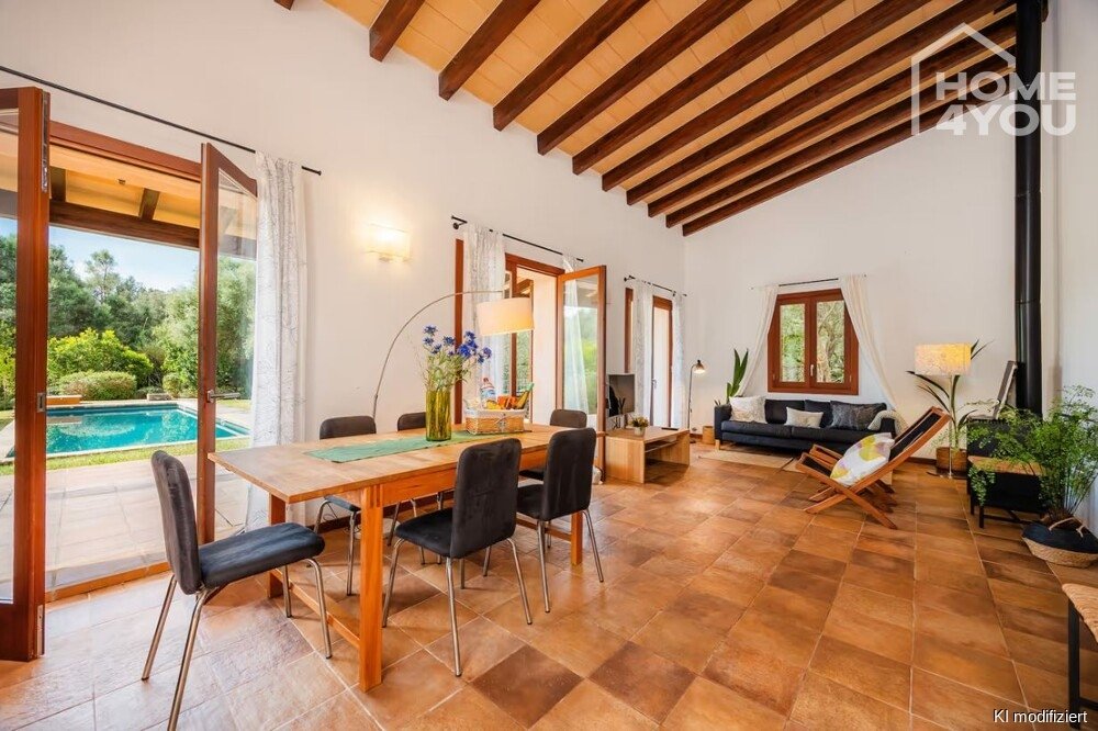 Mediterrane Finca mit ETV-Lizenz für 4 Pers., Pool, 15.384 m² Grundstück in ruhiger Naturlage, Klima 
